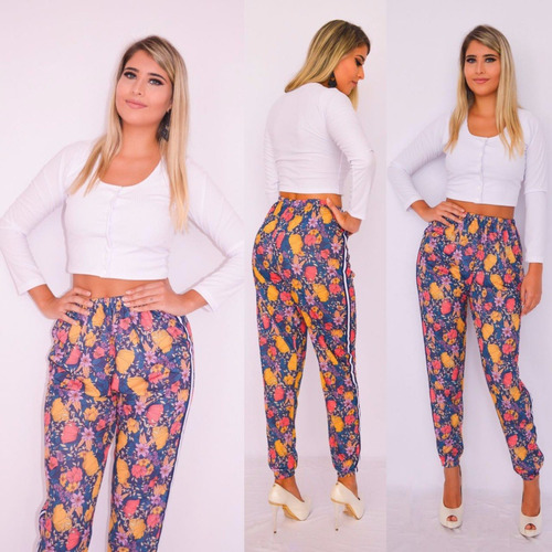 calça jogger feminina estampada