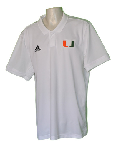 Playera Polo adidas Talla Xl Hombre Ncaa Blanco Hurricanes U (Usado)