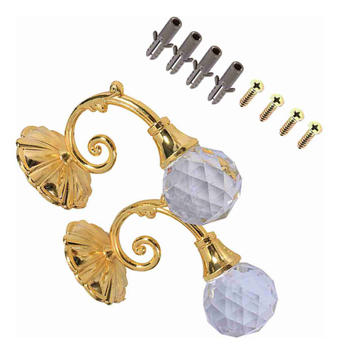 Soporte Para Cortinas De Cristal, 2 Unidades, De Metal, Para