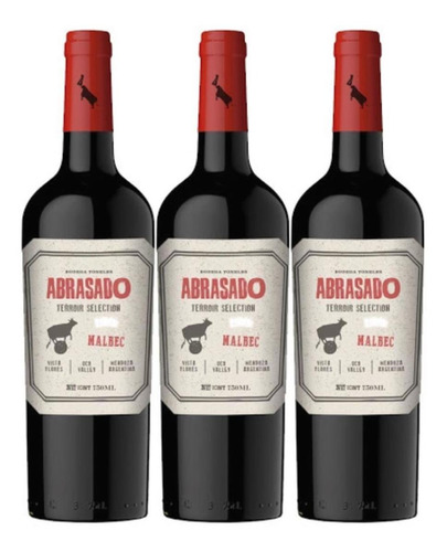 Vino Abrasado Terroir Selection Malbec Tinto 750ml Pack X3