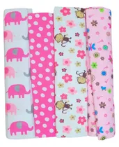 Comprar Mantas Niña Rosado Mariposas Y Elefantes