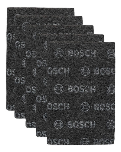 Imagen 1 de 9 de Paño Abrasivo X5 Negro Bosch P/inoxidable 152x229mm Medium S