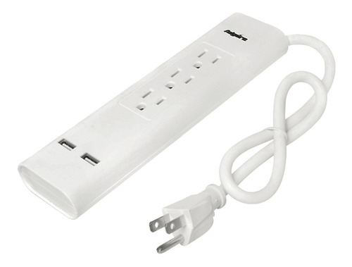 Barra Multicontacto 3 Tomas, 2 Usb Supresor Fulgore Fu1025