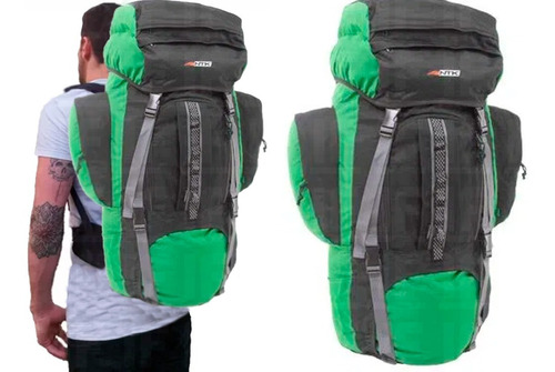 Mochila Intruder Verde P/ Camping 80 Litros Nautika