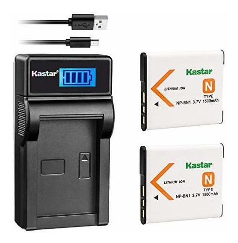 Cargador De Cámara Batería Kastar (x2) Y Cargador Usb Lcd 