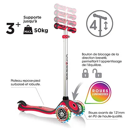 Globber - Patinete De 3 Ruedas Para Niños Y Niños De 3 A 7 A