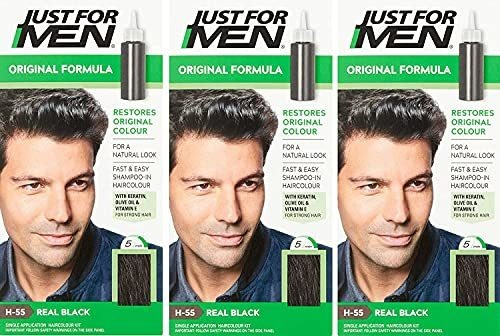 Just For Men 3 X Hair Colour Formula - Real Black (h55)