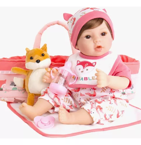 Muñeca Bebe Reborn Realista Con Cuna Y Accesorios