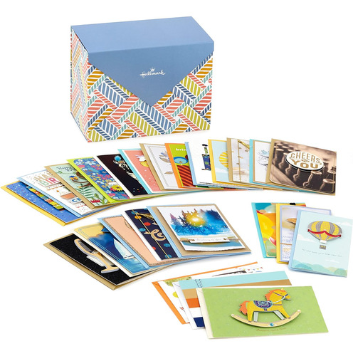 Hallmark Pack De 24 Tarjetas De Felicitacion En Caja Surtid