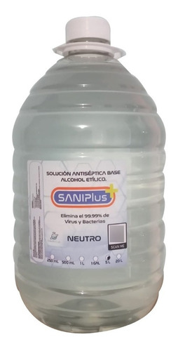 Sanitizante Base Alcohol Aromas 5 Litros (pack 4 Pzs)