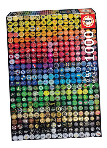 Puzzle Rompecabezas 1000 Piezas Collage De Chapas Educa