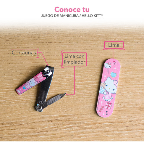Juego De Manicura De Hello Kitty Set De Cortaúñas Y Lima