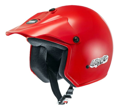 Casco Moto Abierto Protork Liberty Rojo T 58