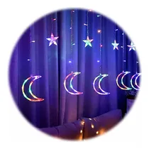 Comprar Luces de navidad y decorativas Xoxoxx Genérica cortinas serie luces led 3.5m de largo 220V - rgb con cable 3.5m