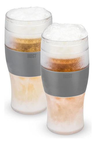 Vaso Refrigerante De Cerveza, Pack De 2, Transparente