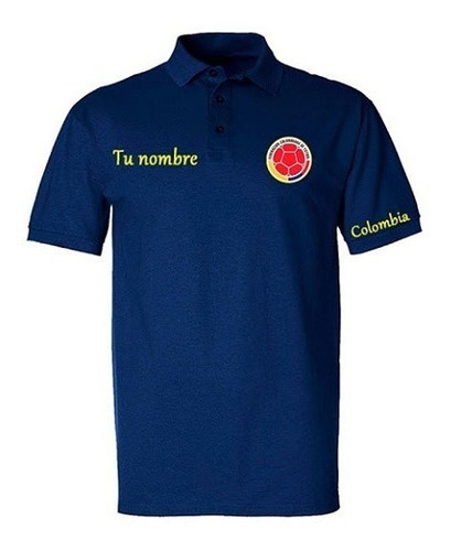 Camiseta Tipo Polo Colombia Personalizada