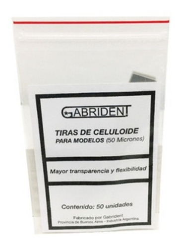 Tiras De Celuloide / Acetato Blister X 50u Gabrident Odonto
