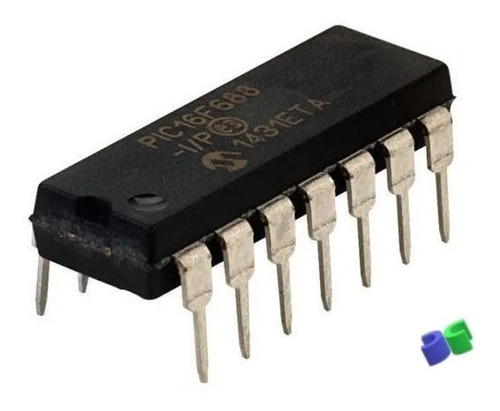 5pç  Microcontrolador Pic16f688-i/p Mcu 8-bit  7kb - Dip-14