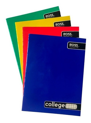 Cuadernos College Cuadro Grande 7mm 80 Hojas 10 Unidades 