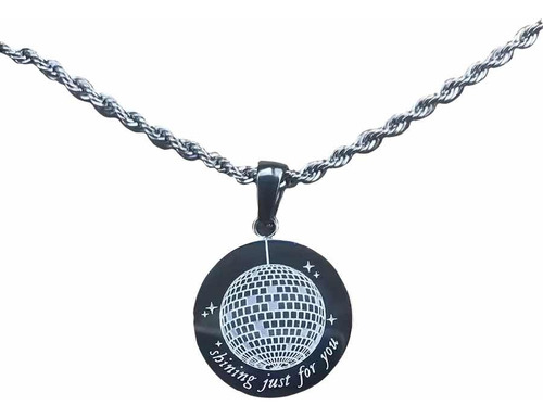 Collar Medalla Mirrorball Taylor Swift Folklore Acero