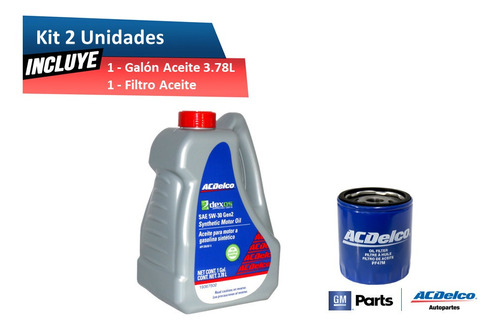 Kit Cambio Aceite 5w30 Buick Lacrosse 3.6 2015 (2 Pzs)