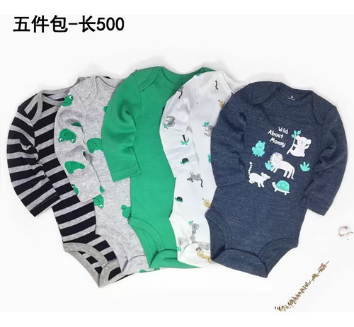 Conjunto De Monos De Manga Larga Para Recién Nacido, De Algo