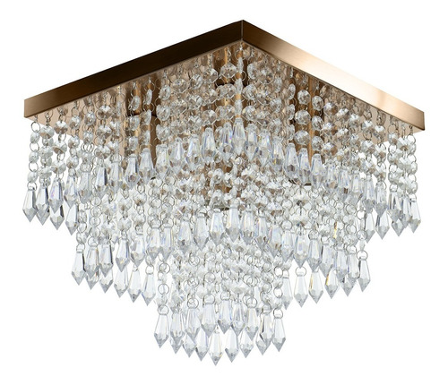 Lustre De Cristal Acrilico Sweetcrillic 30x30 Cobre Lindo!