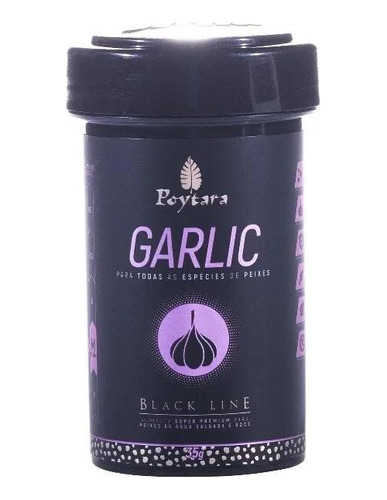 Ração Para Peixes Poytara Garlic 35g Black Line