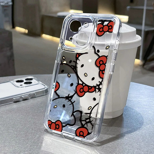 Funda De Teléfono Sanrio Hello Kitty Transparente Para Iphon