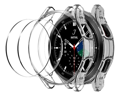 4 Láminas Vidrio Y Samsung Galaxy Watch 4 Classic Protecto