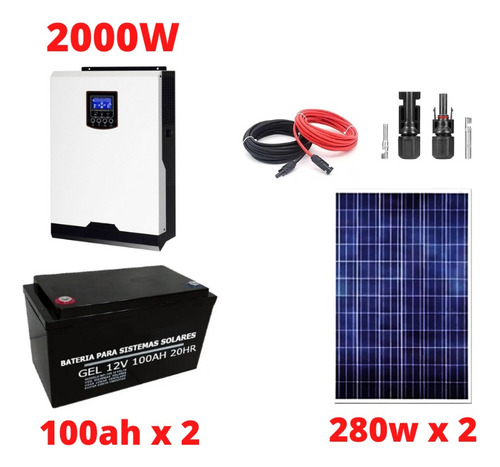 Kit Solar Fotovoltaico 2000w Pwm
