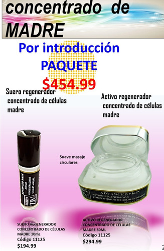 Beaute Zm, Activo Concentrado De Celulas Madre, Cremas Facia