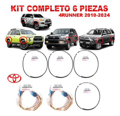 Gomas Vivos Para Buches Toyota 4runner Trd Pro 2016-2024