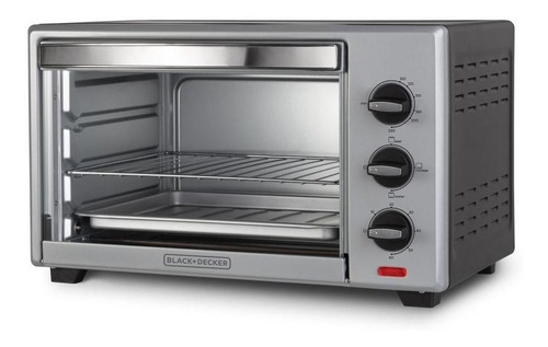 Imagen 2 de 2 de Horno de mesa eléctrico Black+Decker TO3000 30L acero inoxidable 220V