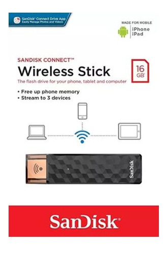 Pendrive Sandisk Connect Wireless Stick 16 Gb