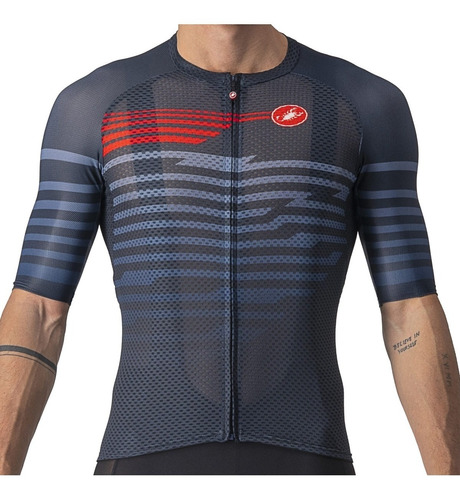 Camisa Ciclismo Castelli Men Climber's 3.0 S Savile Blue/red