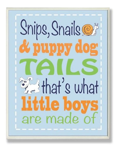 The Kids Room By Stupell Snips And Snails Y Puppy Dog Tails
