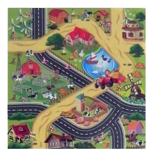 Pista Alfombra Infantil Motivos Granja Cuot