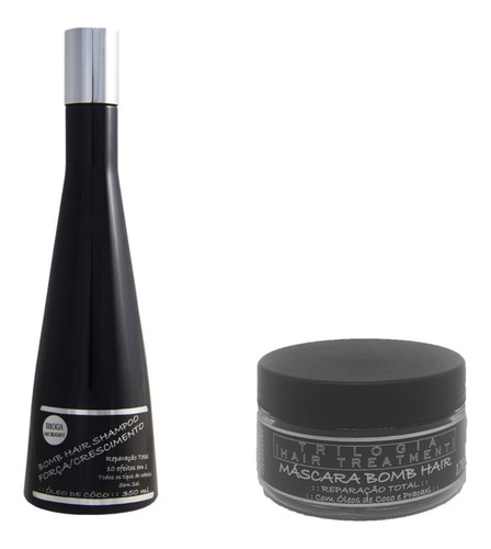 Shampoo & Máscara Bomb Hair Trilogia Hidratação Reconstrução
