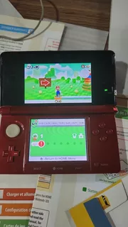 Nintendo 3ds Ctr-001 Cor Flame Red+r4+cartão+desbloqueado+caixa