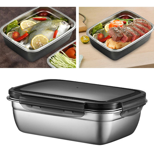 Contenedor De Almacenamiento De Alimentos Rectangular, 850ml