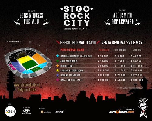 Entradas Santiago Rock City