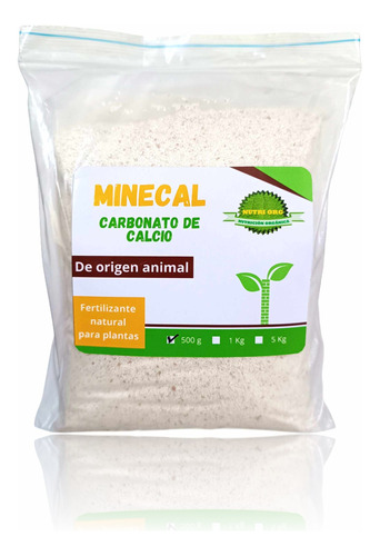Carbonato De Calcio (500 G) Fertilizante Orgánico / Plantas