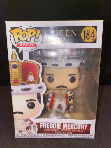 Funko Pop Rocks - Freddie Mercury King #184 (Usado)