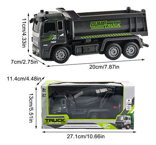 Coche De Ingeniería Con Control Remoto H Children 1/32 Fourw