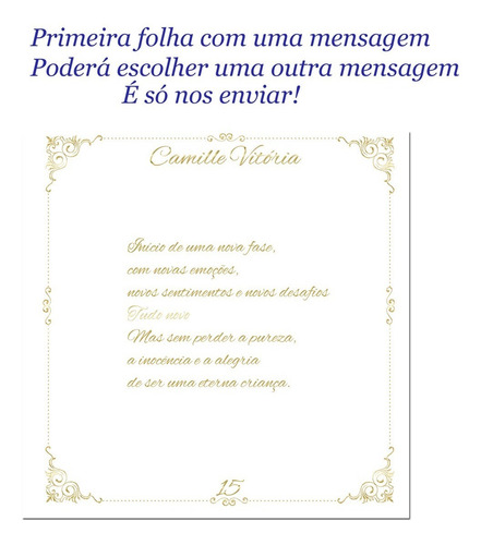 Imagem 3 de 6 de Caderno De Mensagens Livro De Assinatura 25x25 Personalizado
