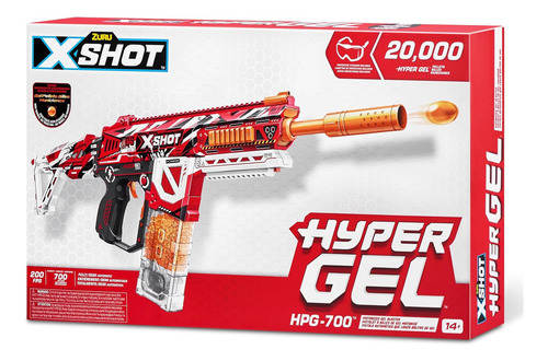 Lanzador De Dardos De Hidrogel Zuru X-shot Hyper Gel Con Gafa De Proteccion + 20000 Municiones De Hidrogel