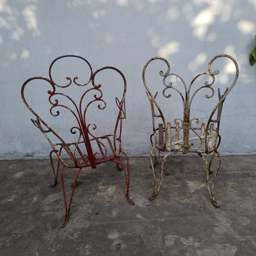 Antiguos Sillones De Jardín Para Niños (a Restaurar) (Usado)