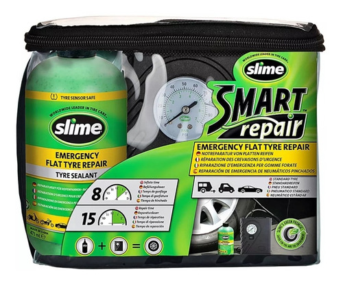 Compresor Slime Kit Smart Repair 12v + Sellante 16 Oz(50107)