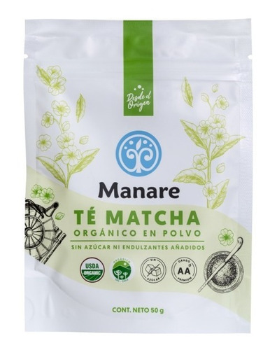 Té Matcha. 50 Gr. En Polvo Orgánico. Manare